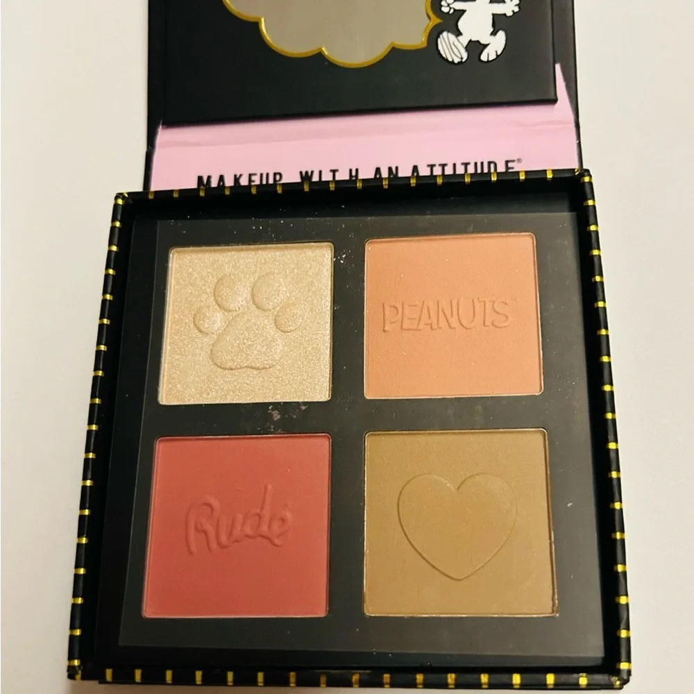 New Peanuts Face Palette Blush Highlighter Contour Rude Cosmetics